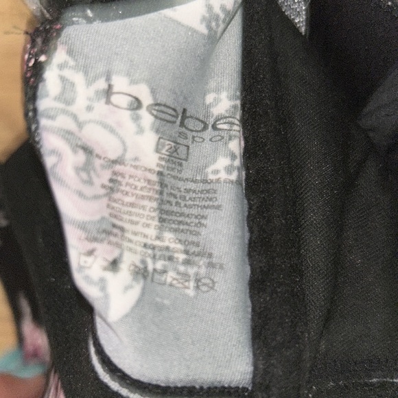 bebe Black and Purple Floral Bra - Picture 5 of 5